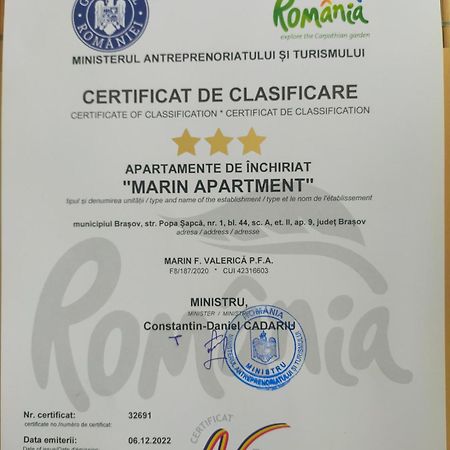 Marin Hotel Apartment Брашов Екстер'єр фото